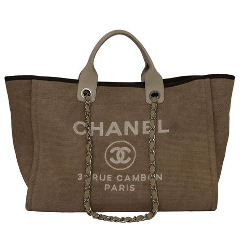 chanel deauville canvas tote bag price|chanel leather deauville tote.